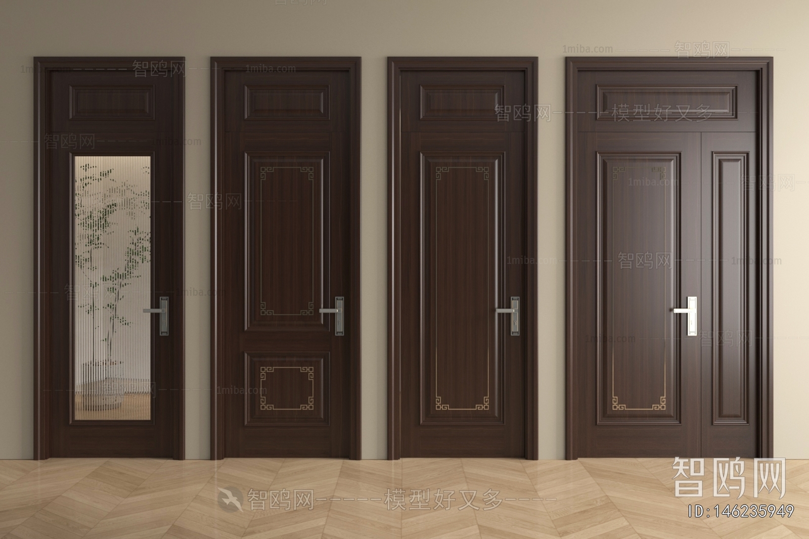 New Chinese Style Single Door