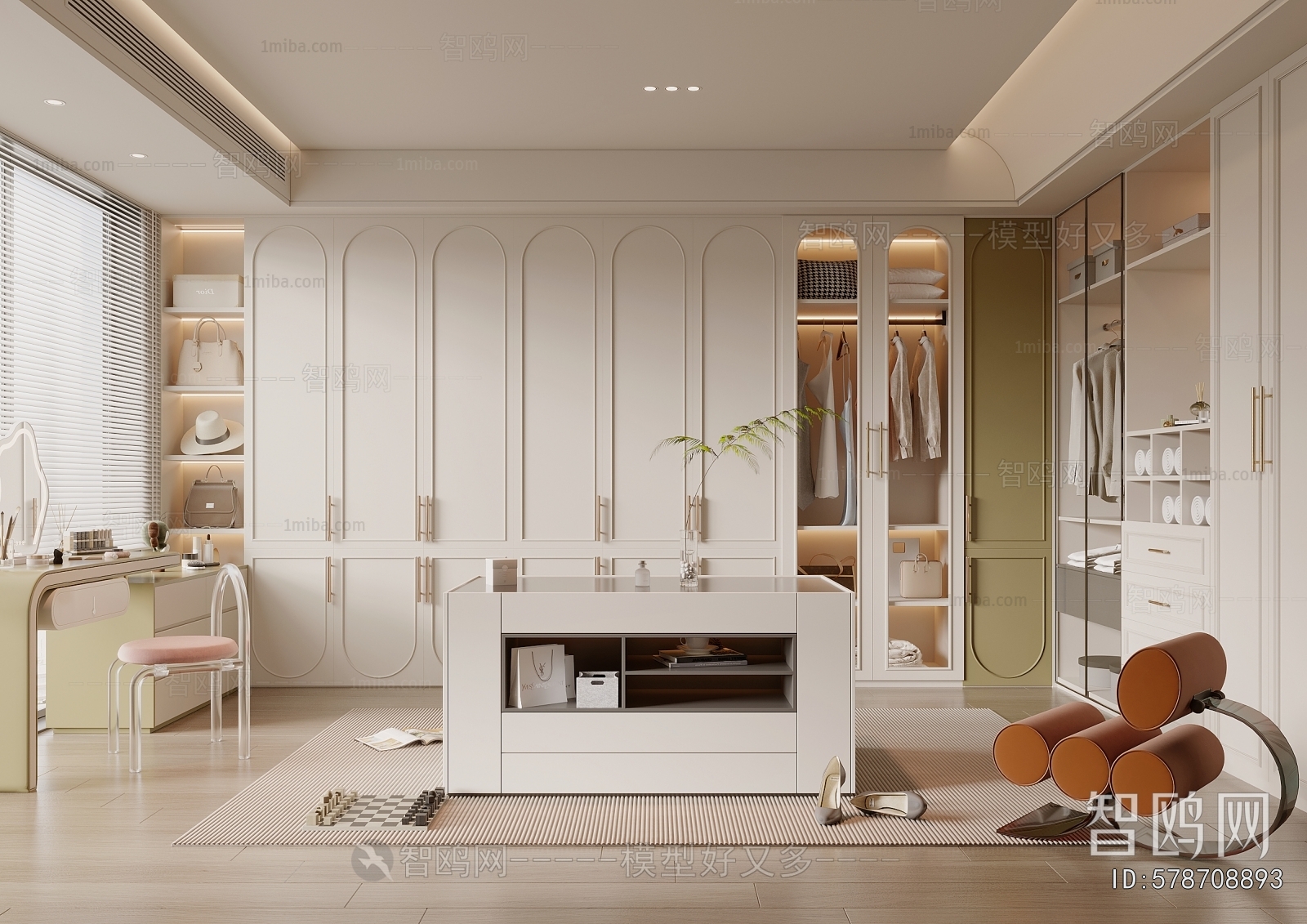 French Style Clothes Storage Area