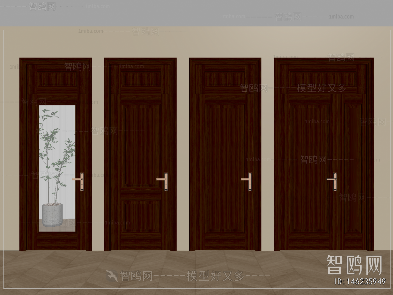 New Chinese Style Single Door