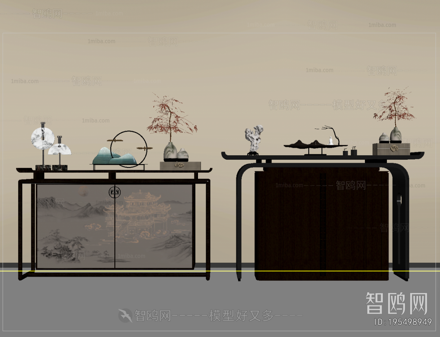 New Chinese Style Entrance Cabinet