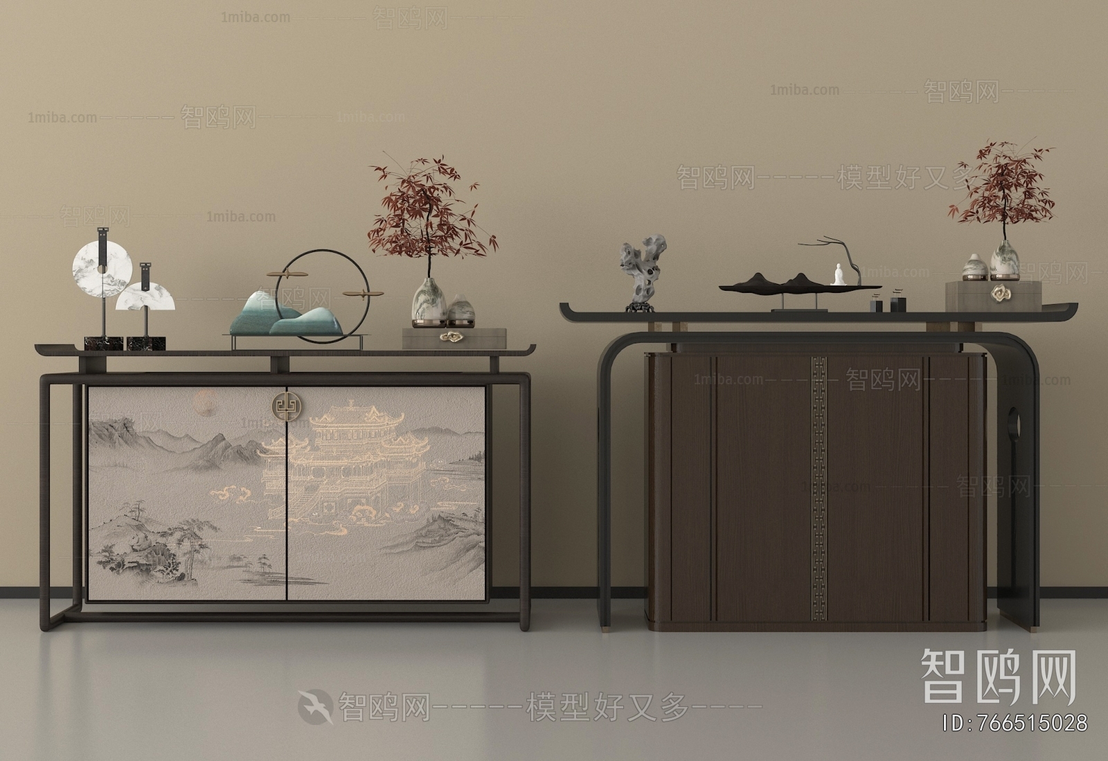 New Chinese Style Entrance Cabinet