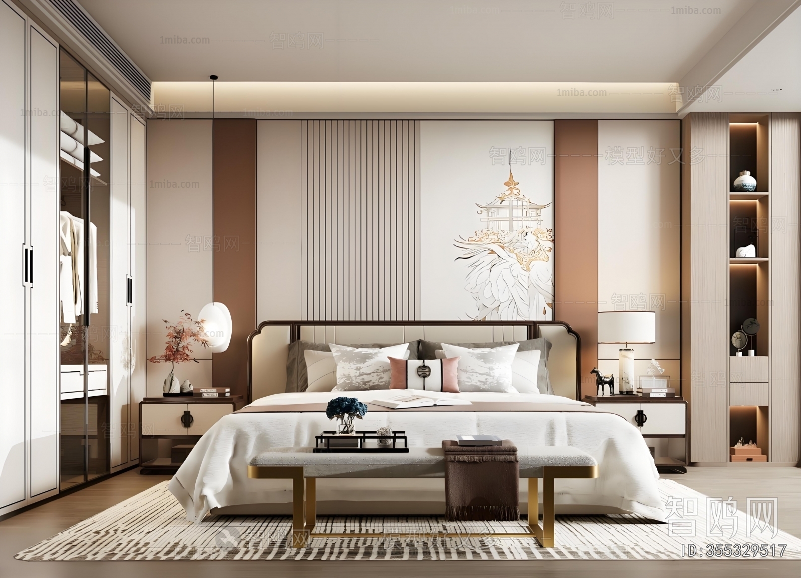 New Chinese Style Bedroom