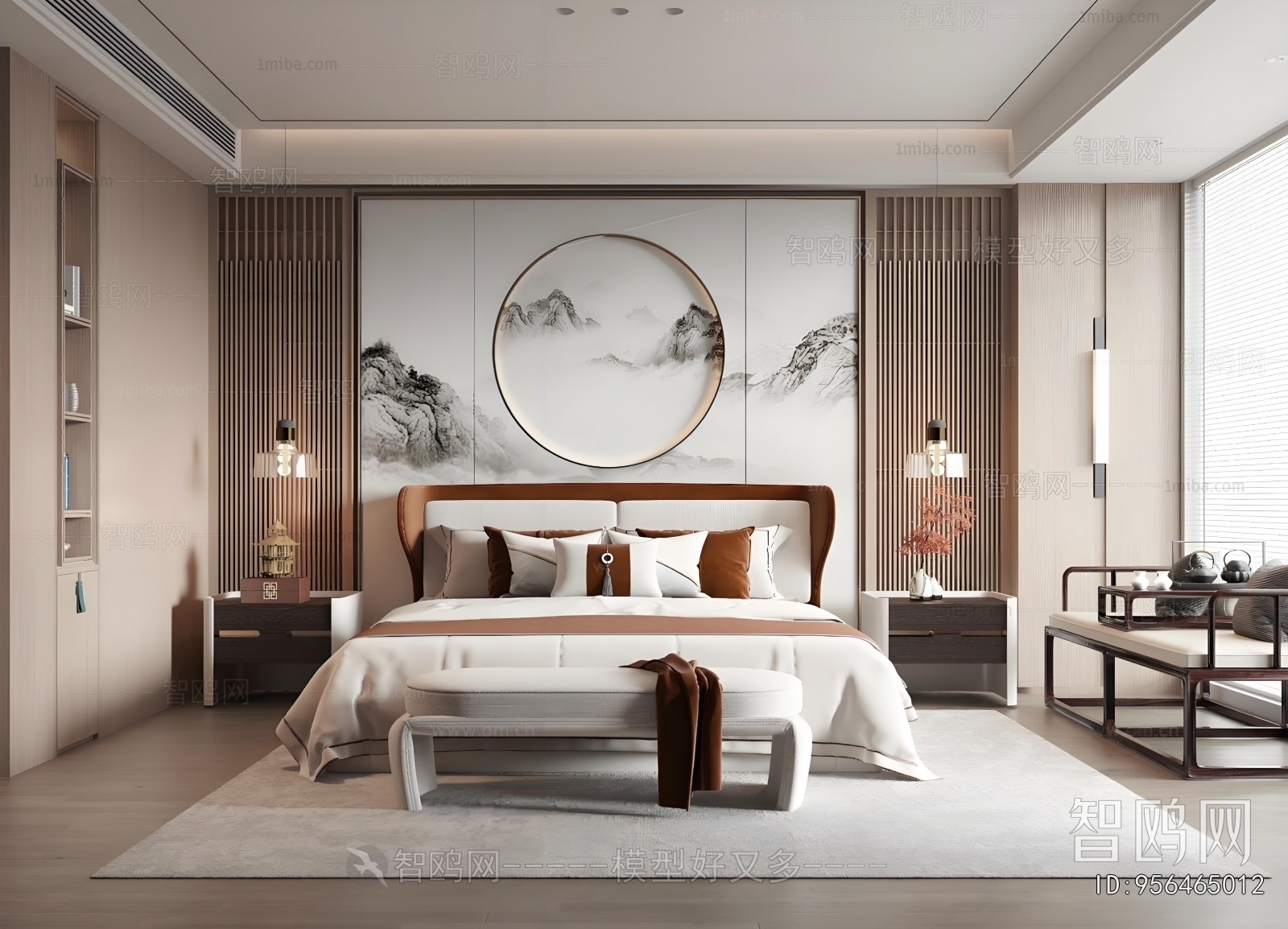 New Chinese Style Bedroom