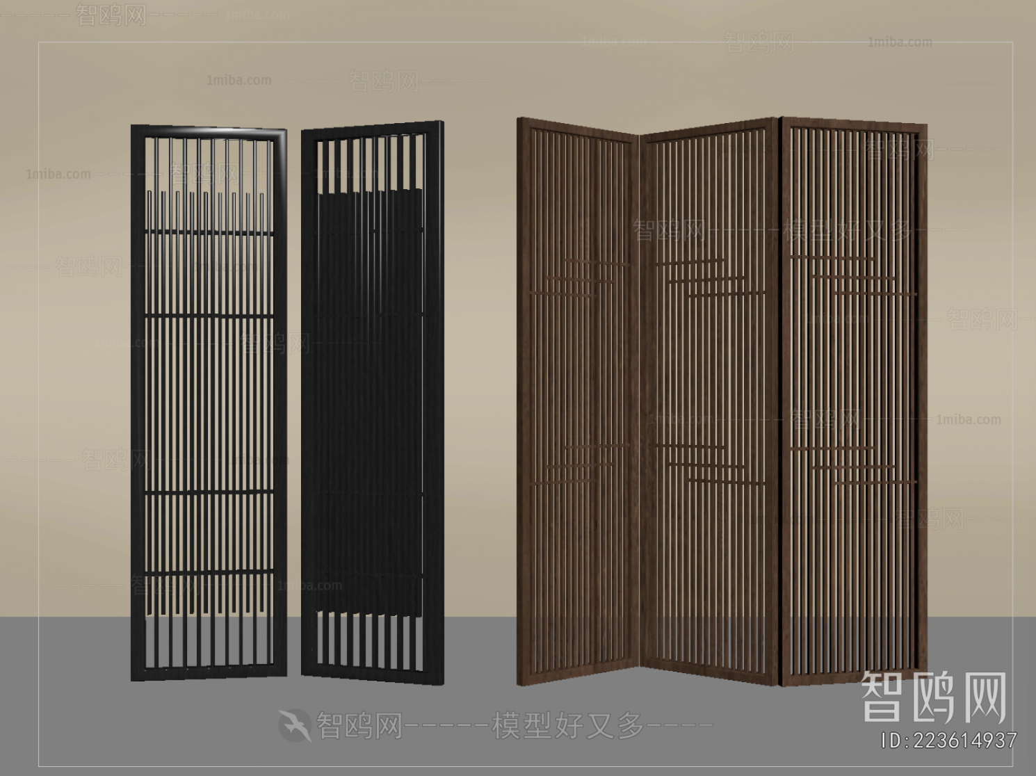 New Chinese Style Wooden Screen Partition