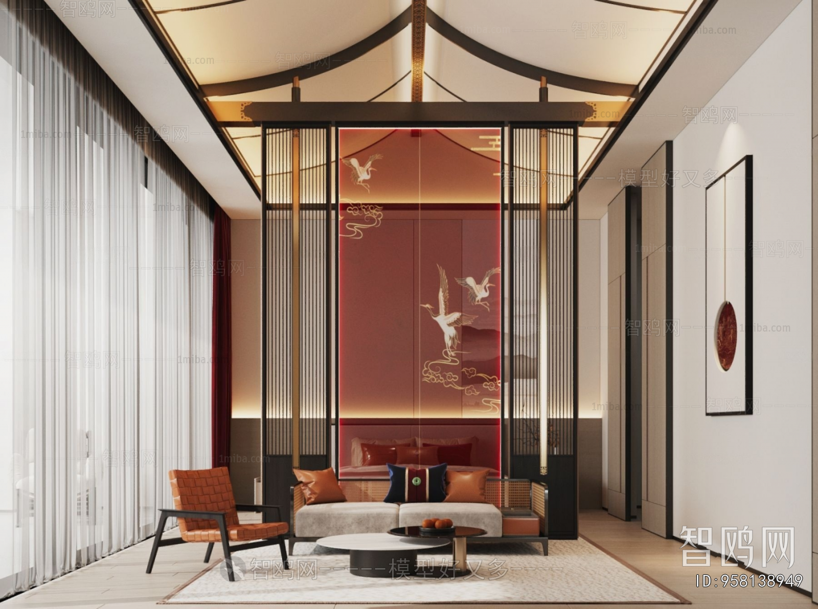 New Chinese Style Bedroom