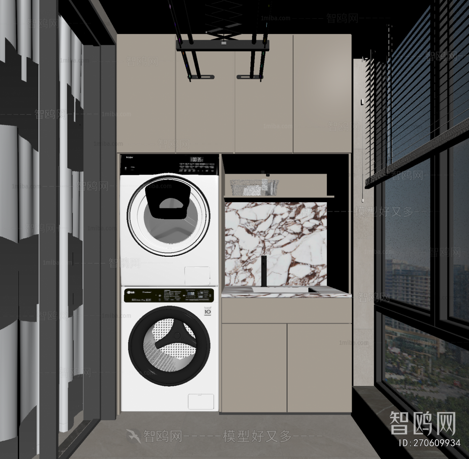 Modern Laundry Cabinet