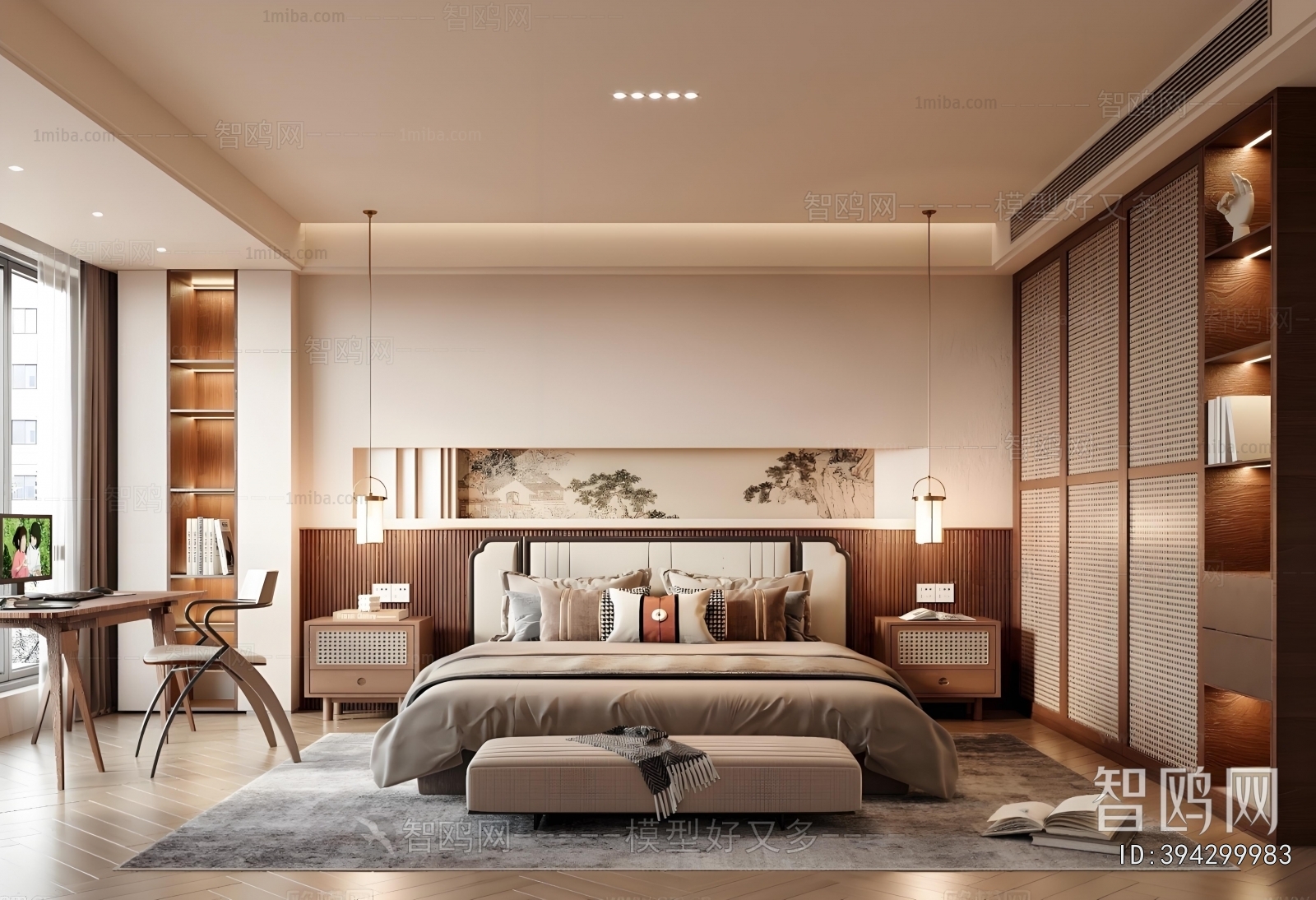 New Chinese Style Bedroom
