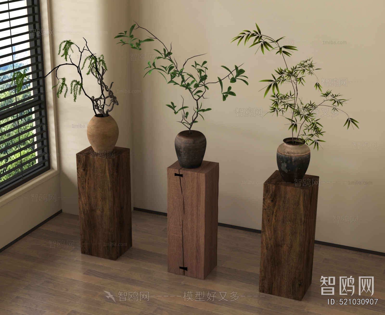 New Chinese Style Potted Green Plant