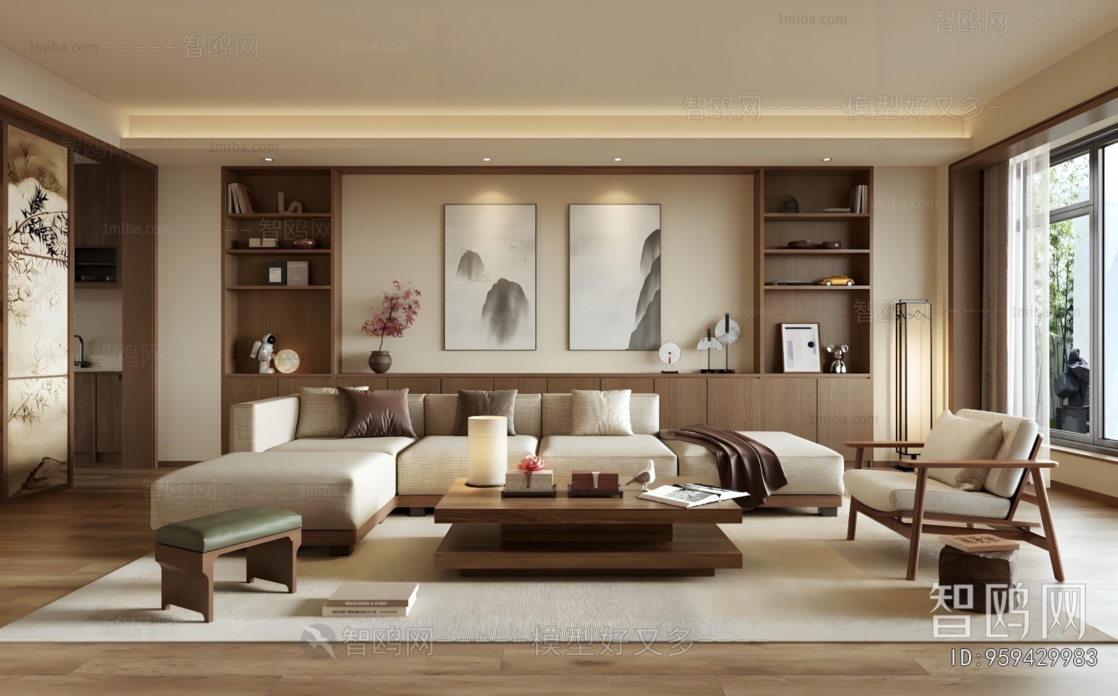 New Chinese Style A Living Room