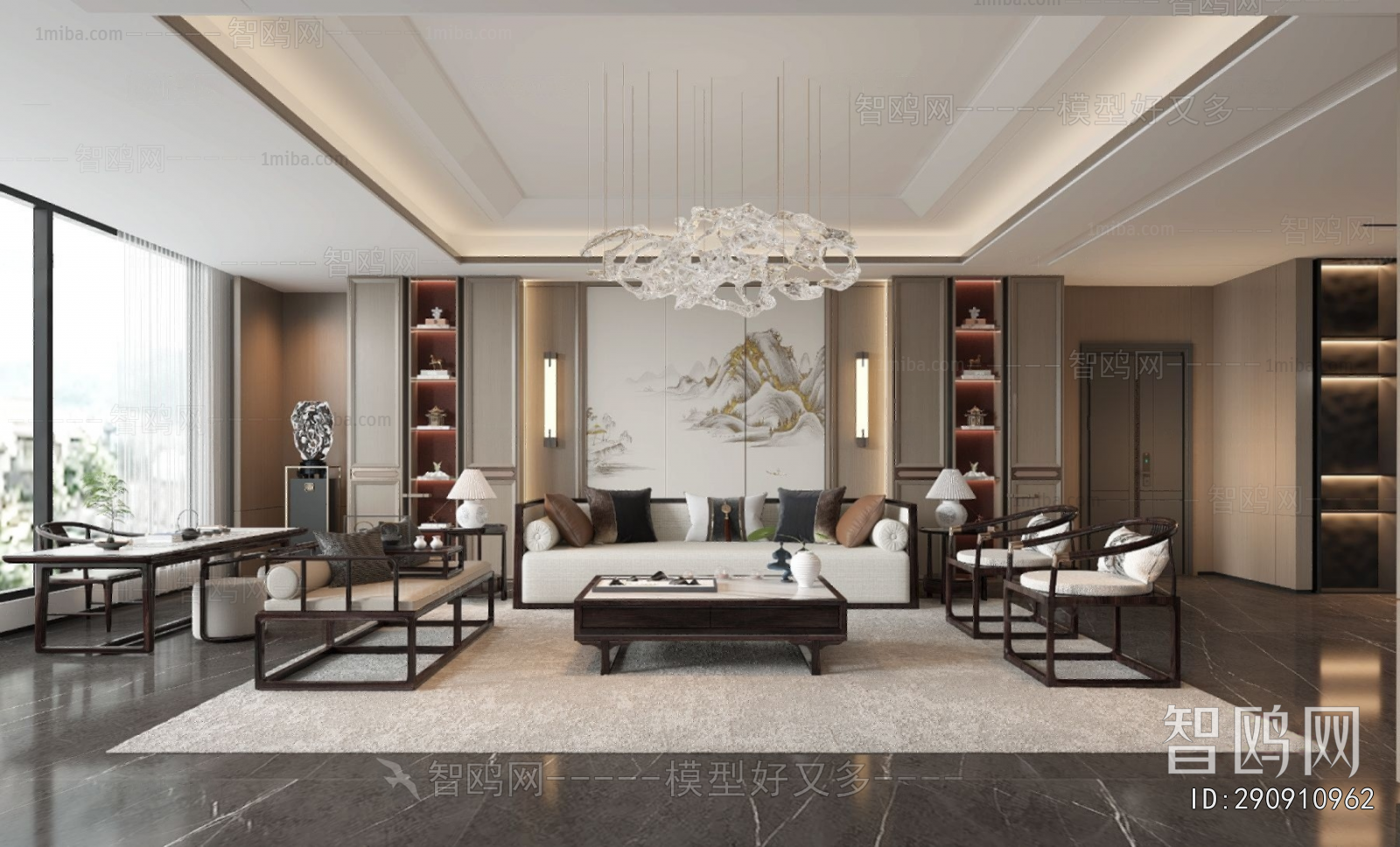 New Chinese Style A Living Room