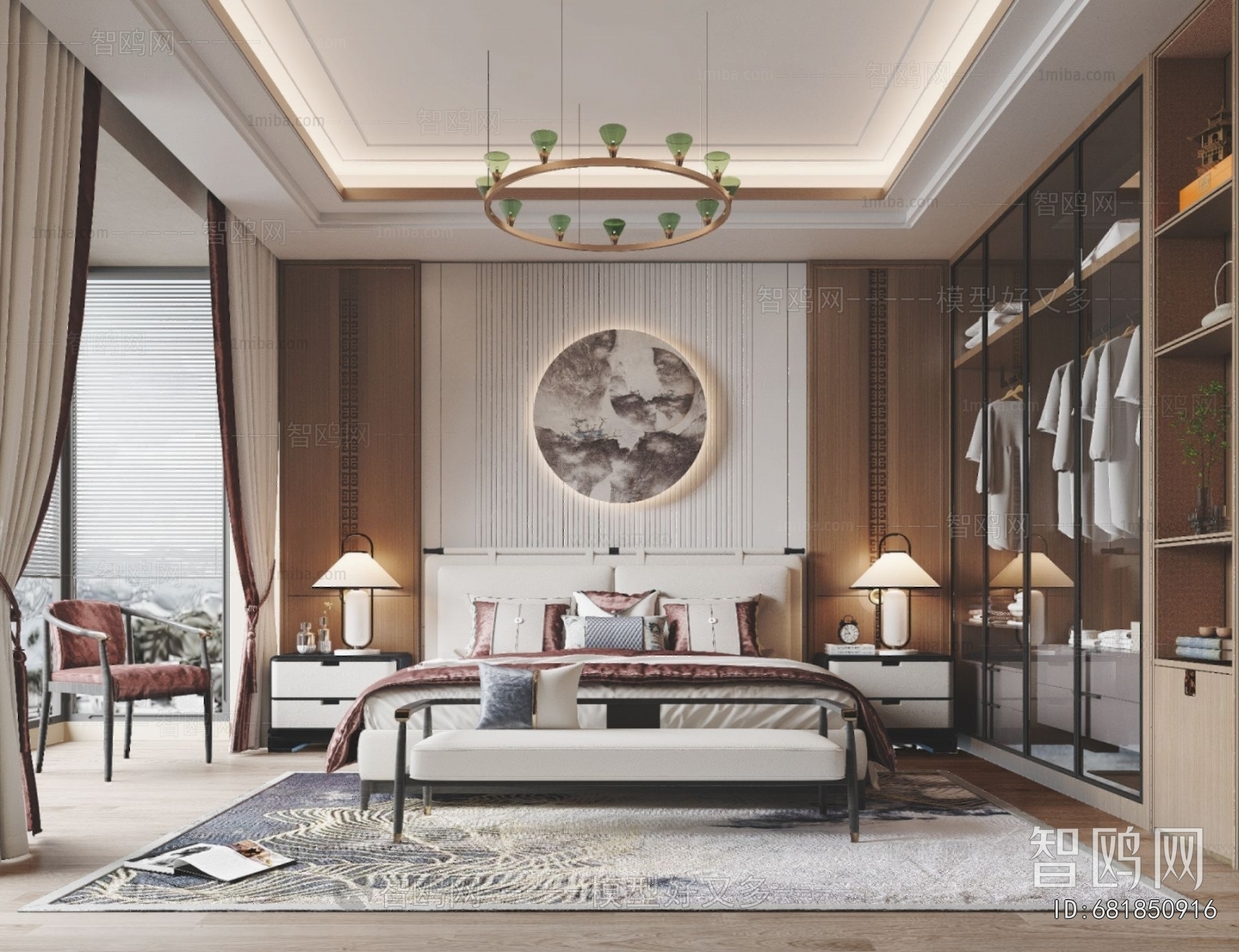 New Chinese Style Bedroom