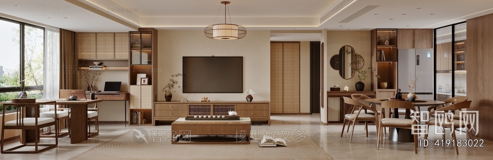 New Chinese Style A Living Room