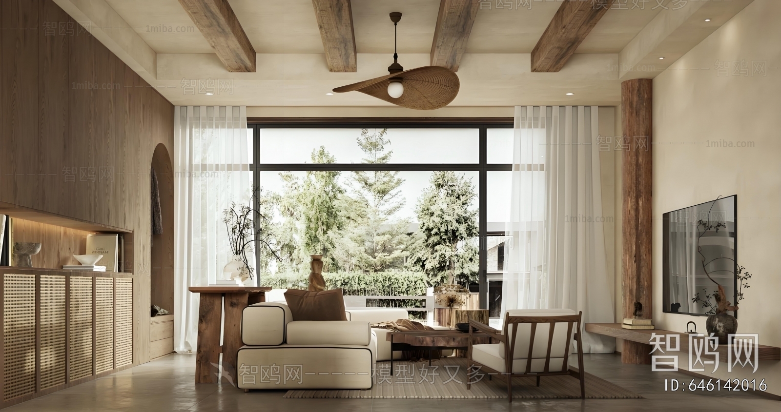 Wabi-sabi Style A Living Room