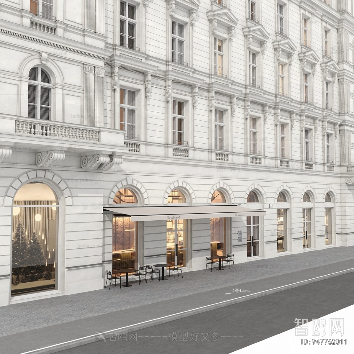 Simple European Style Appearance Of Commercial Building