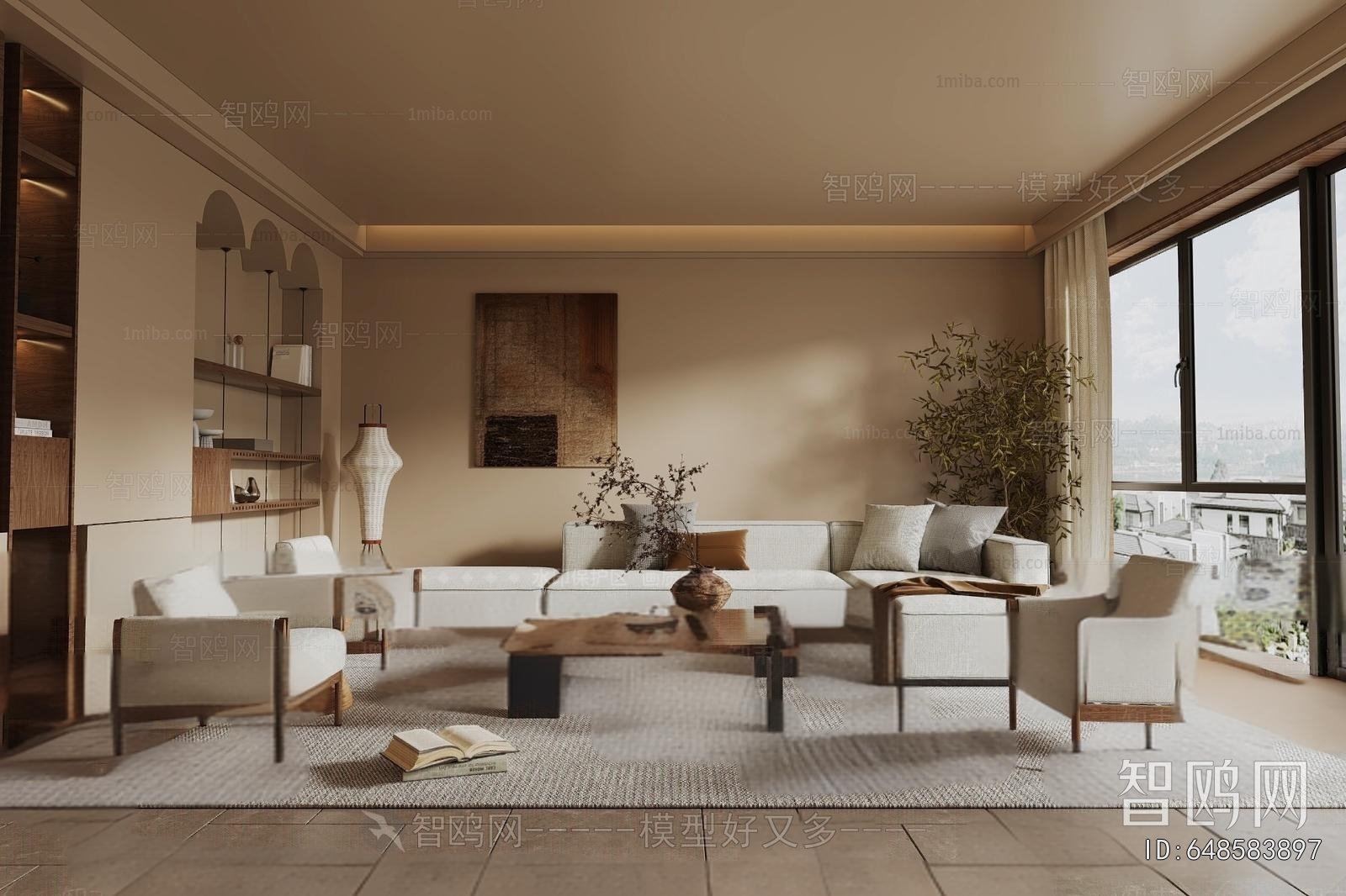 Wabi-sabi Style A Living Room