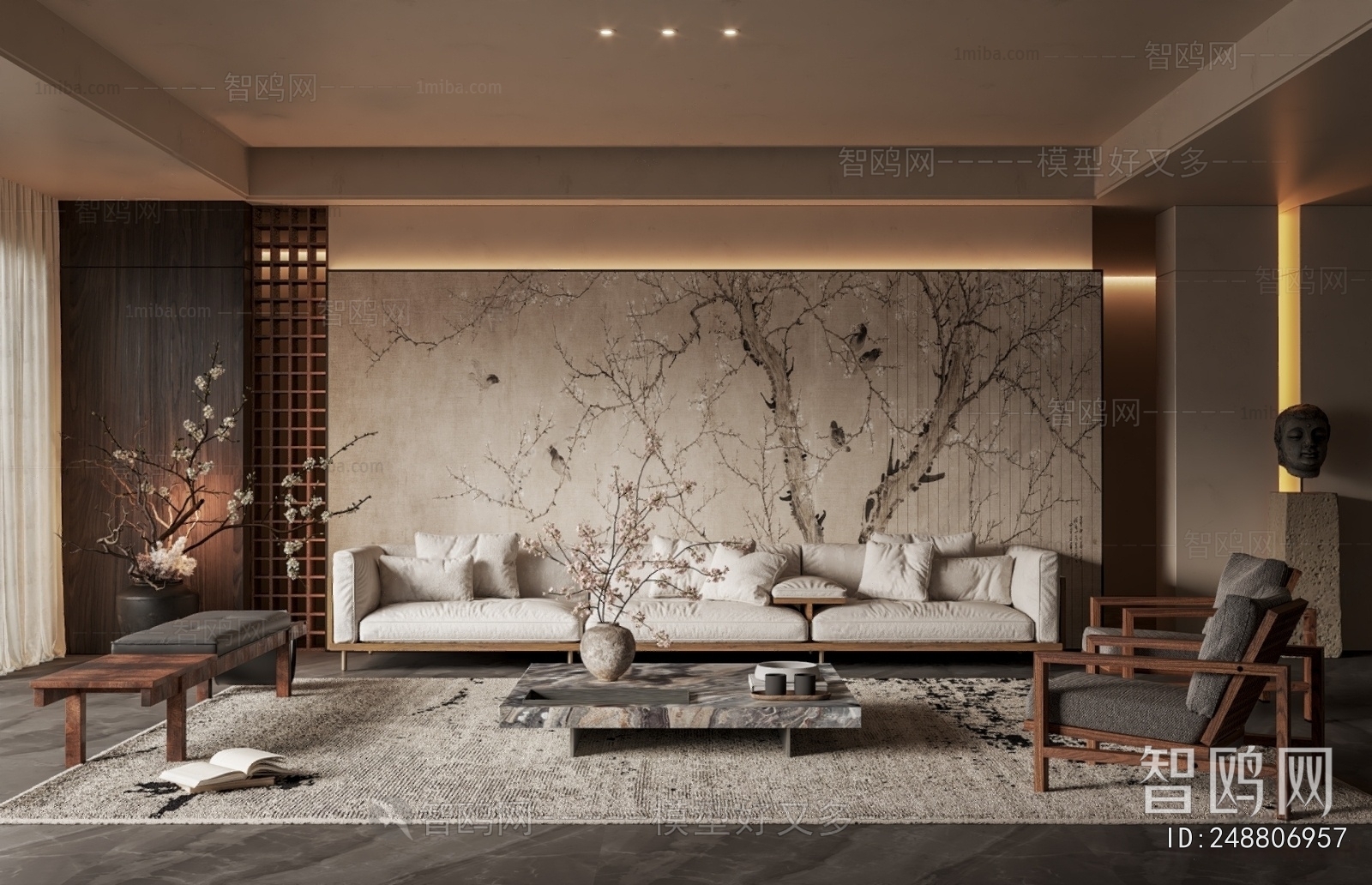 New Chinese Style A Living Room