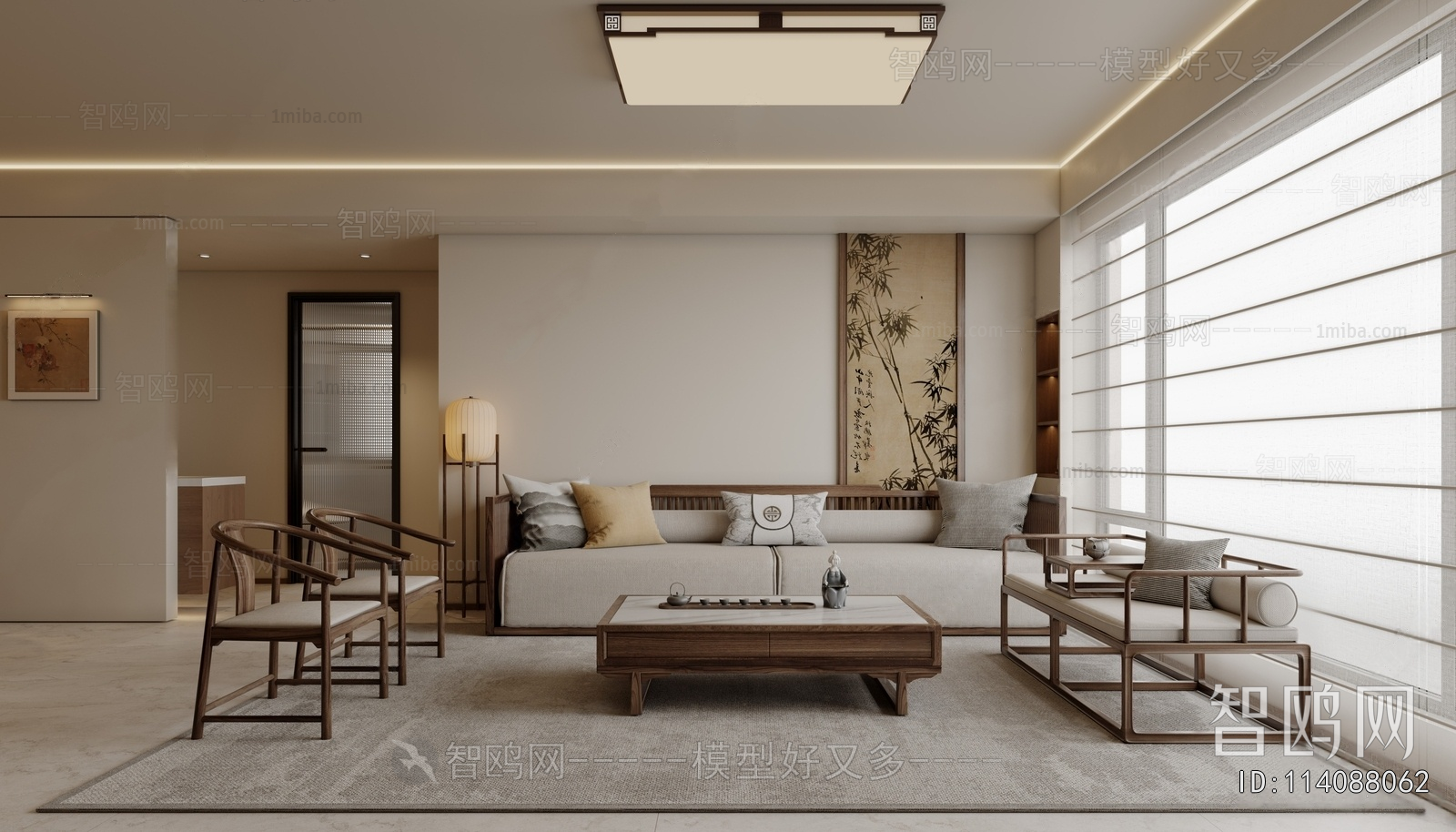 New Chinese Style A Living Room