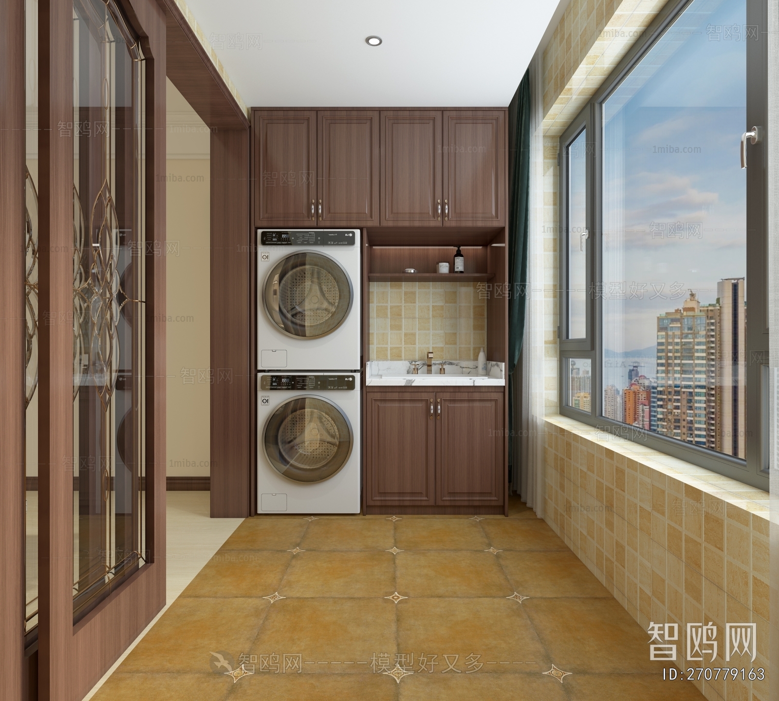 American Style Laundry Cabinet