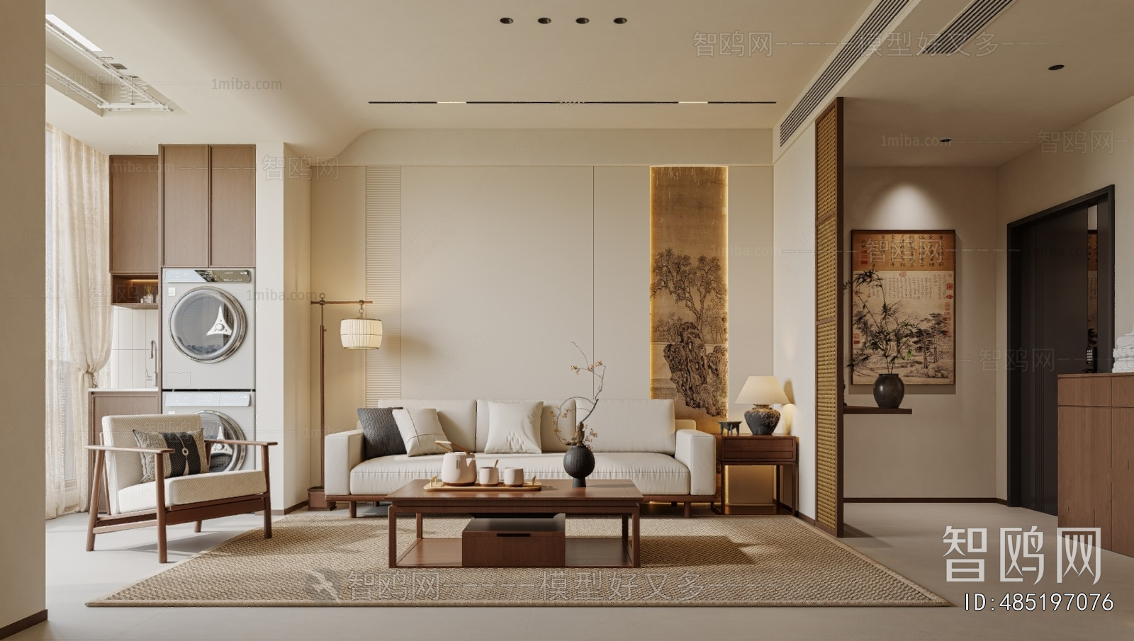 New Chinese Style A Living Room