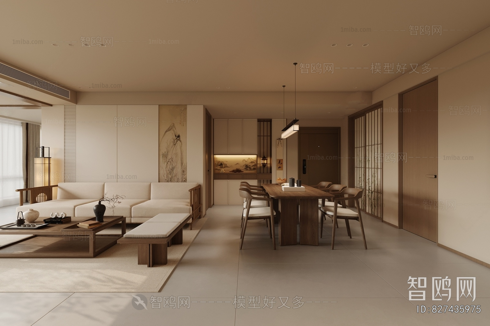 New Chinese Style Dining Room