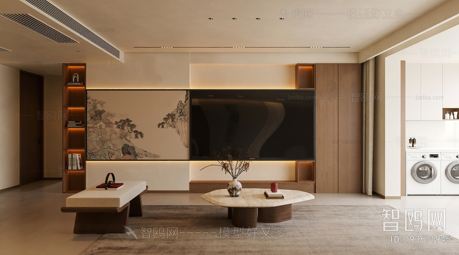 New Chinese Style A Living Room