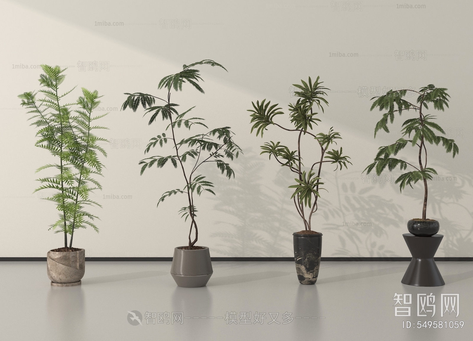 Modern Ground Green Plant Potted Plants