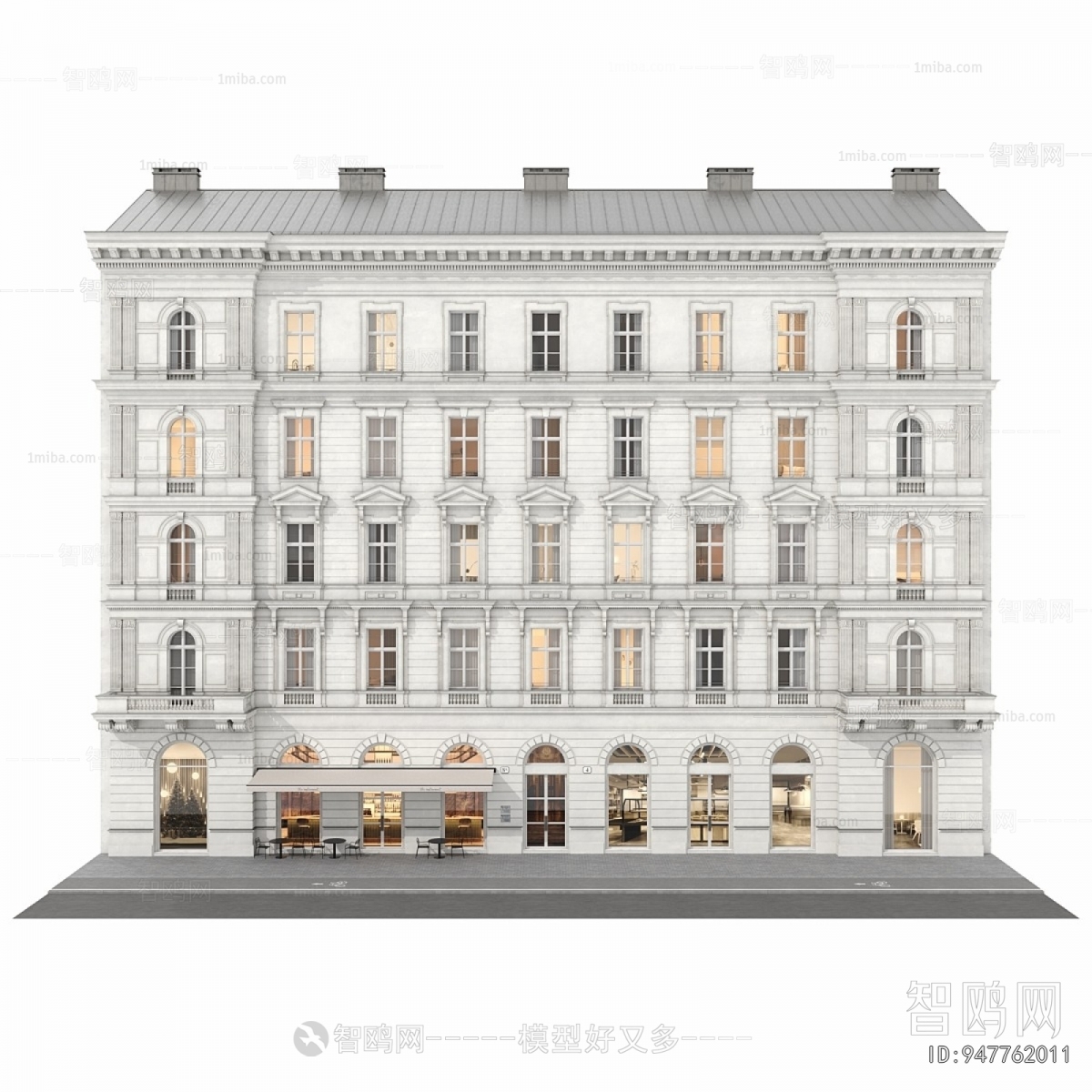 Simple European Style Appearance Of Commercial Building