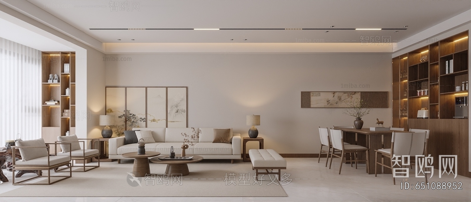 New Chinese Style A Living Room