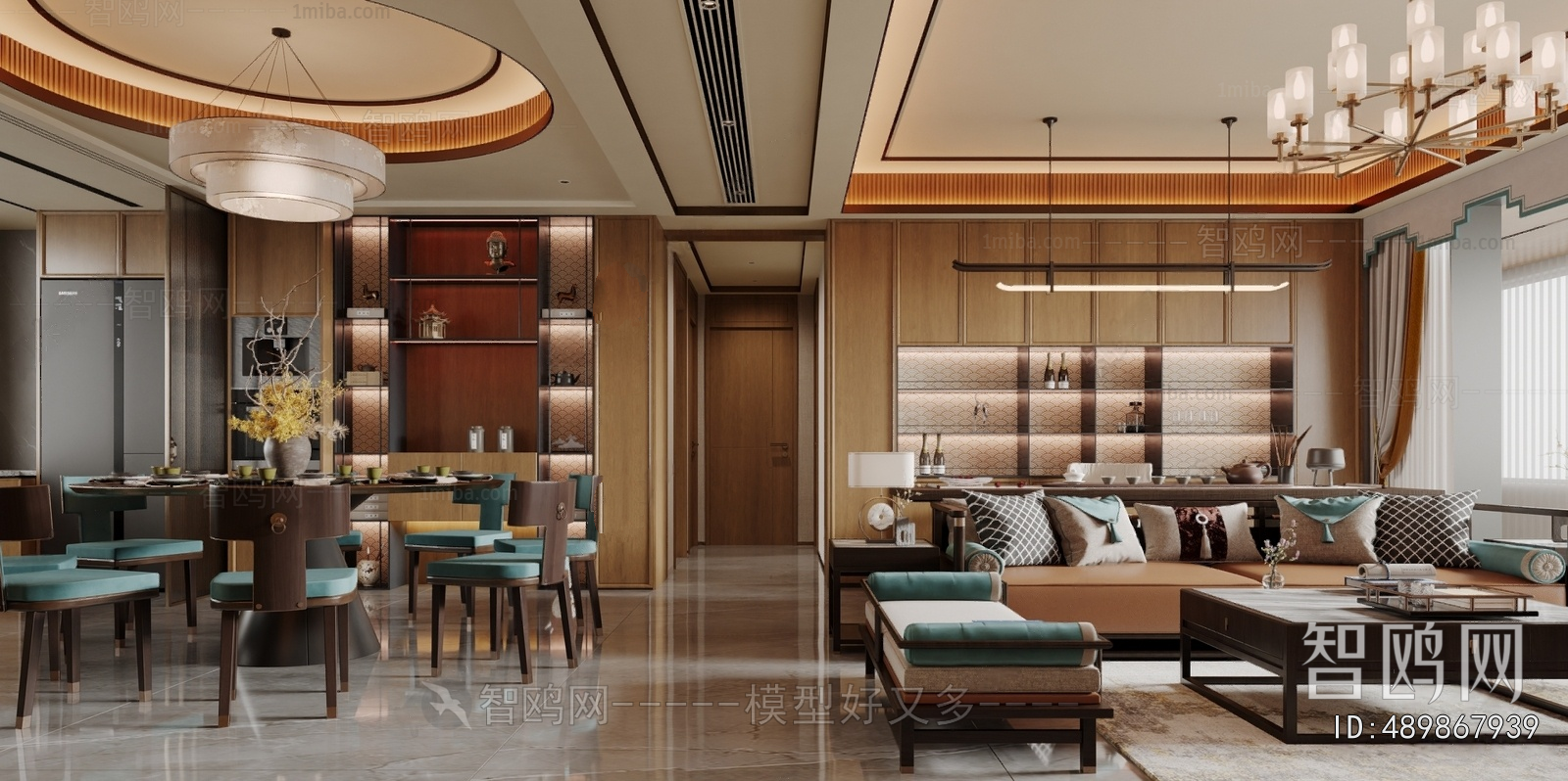 New Chinese Style A Living Room