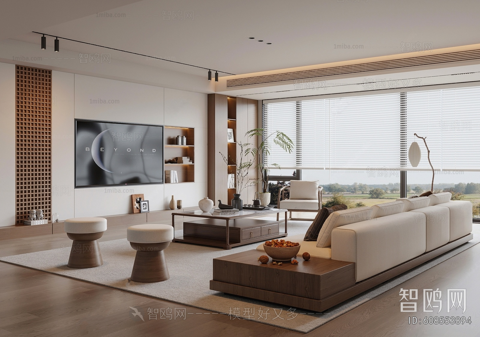 New Chinese Style A Living Room