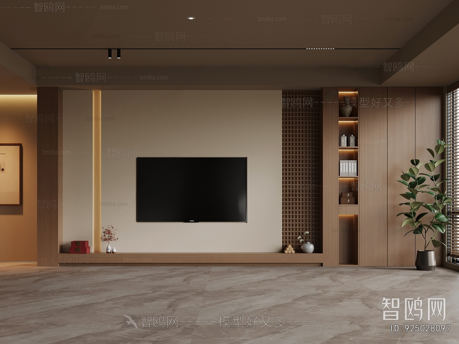 New Chinese Style TV Wall