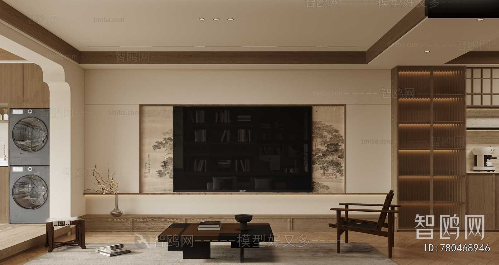 New Chinese Style A Living Room