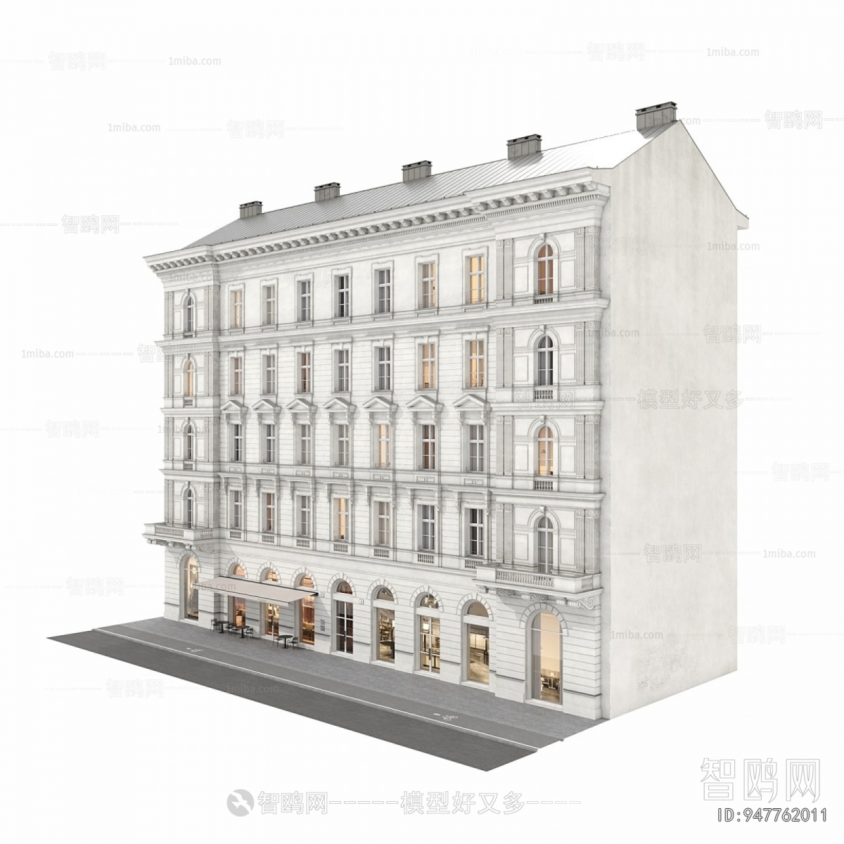 Simple European Style Appearance Of Commercial Building
