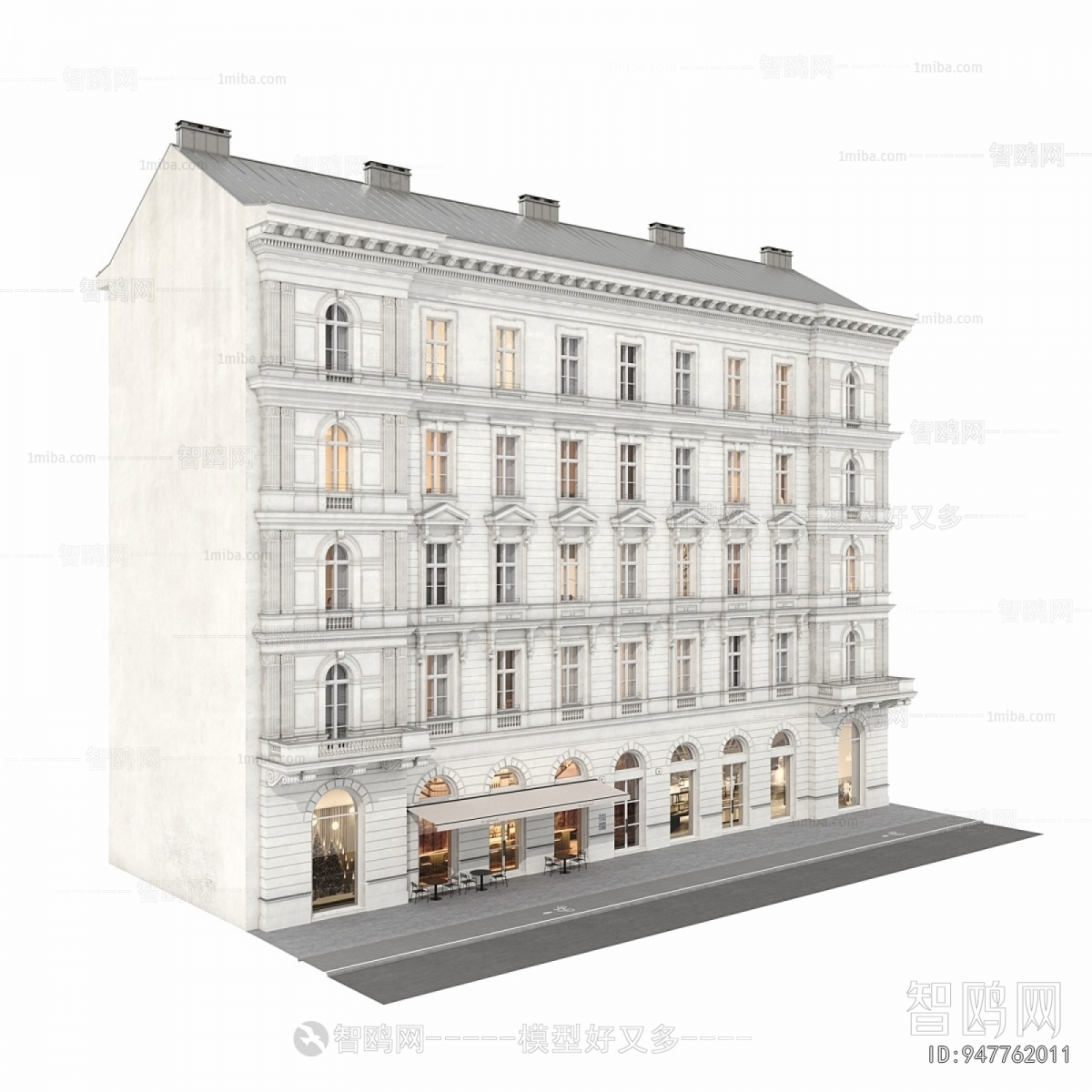 Simple European Style Appearance Of Commercial Building