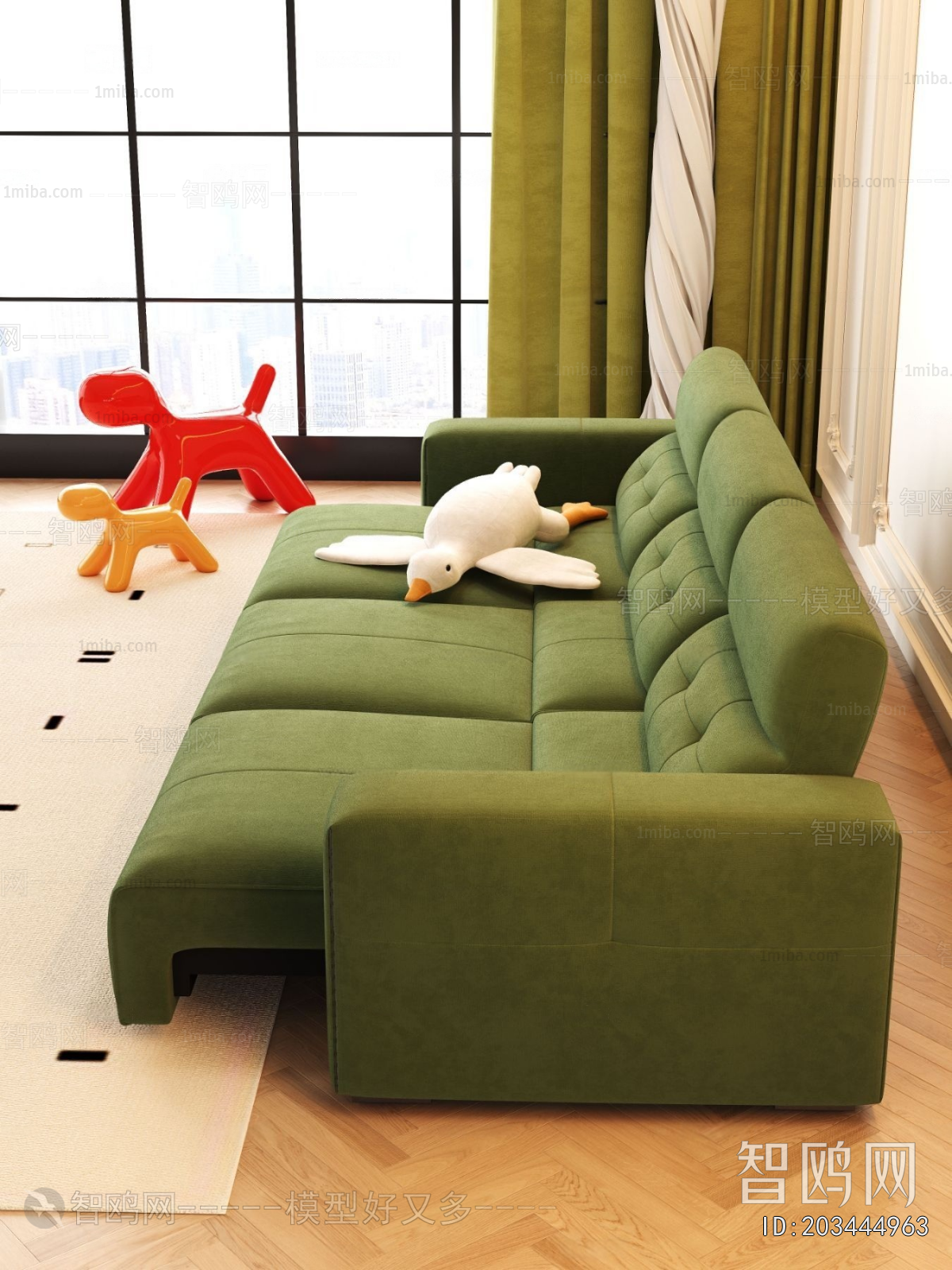 Modern Three-seat Sofa
