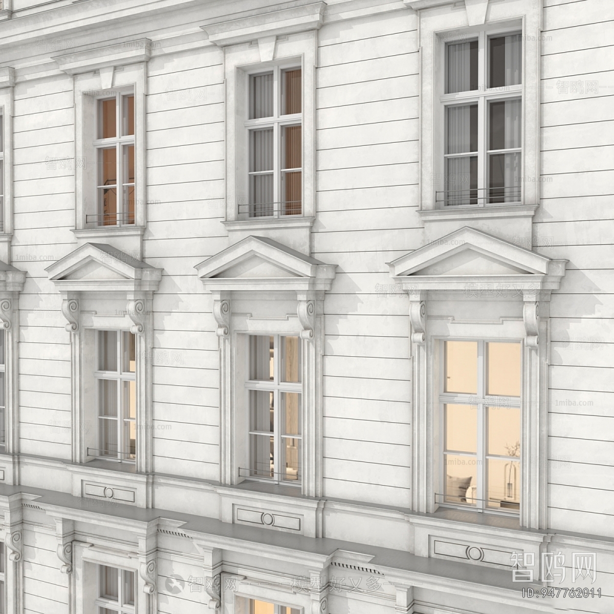 Simple European Style Appearance Of Commercial Building