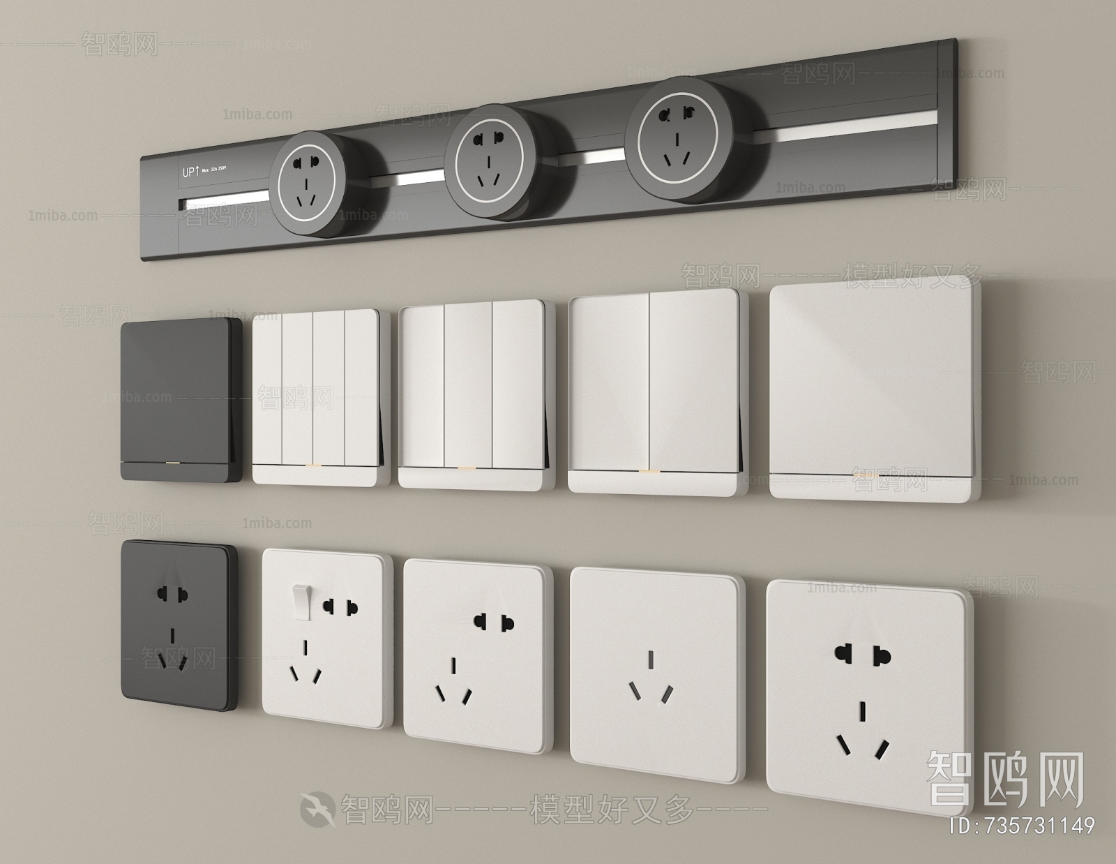 Modern Switch Socket Panel
