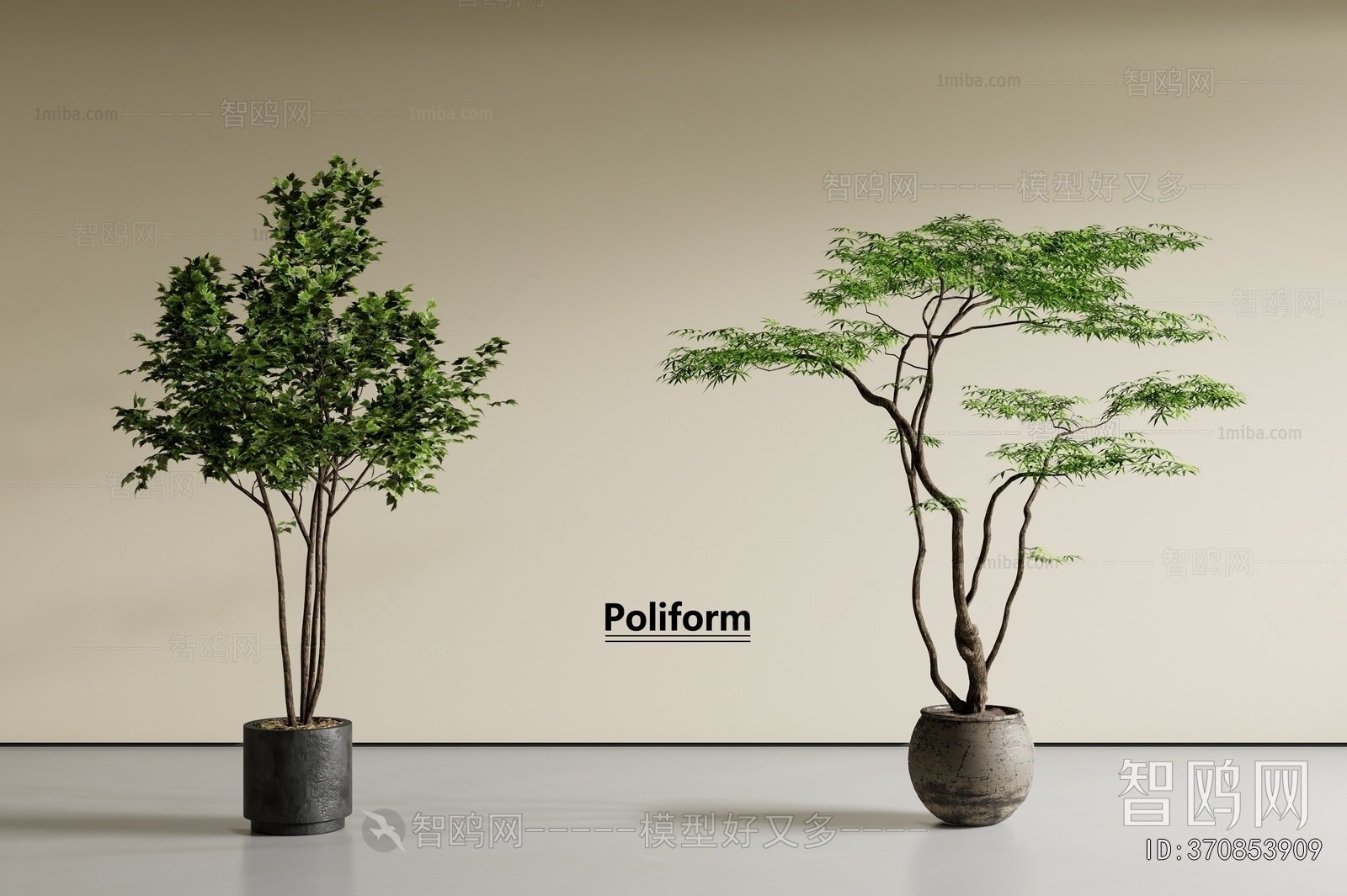 Modern Ground Green Plant Potted Plants