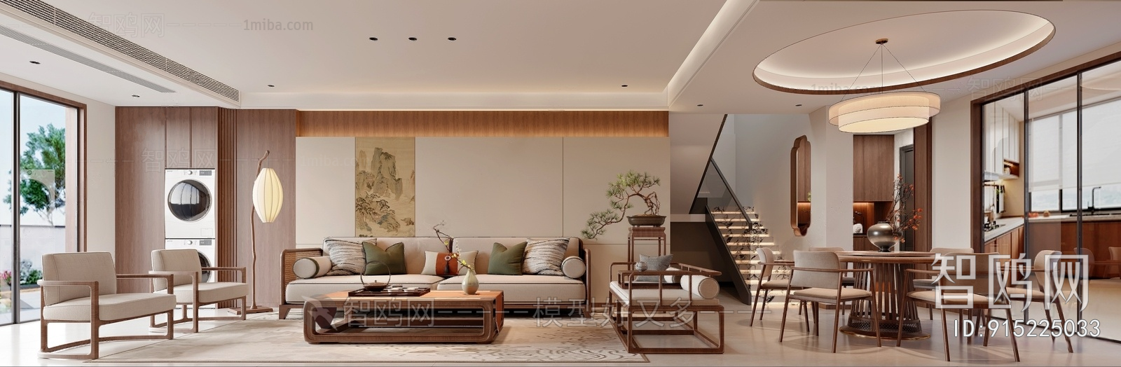 New Chinese Style A Living Room