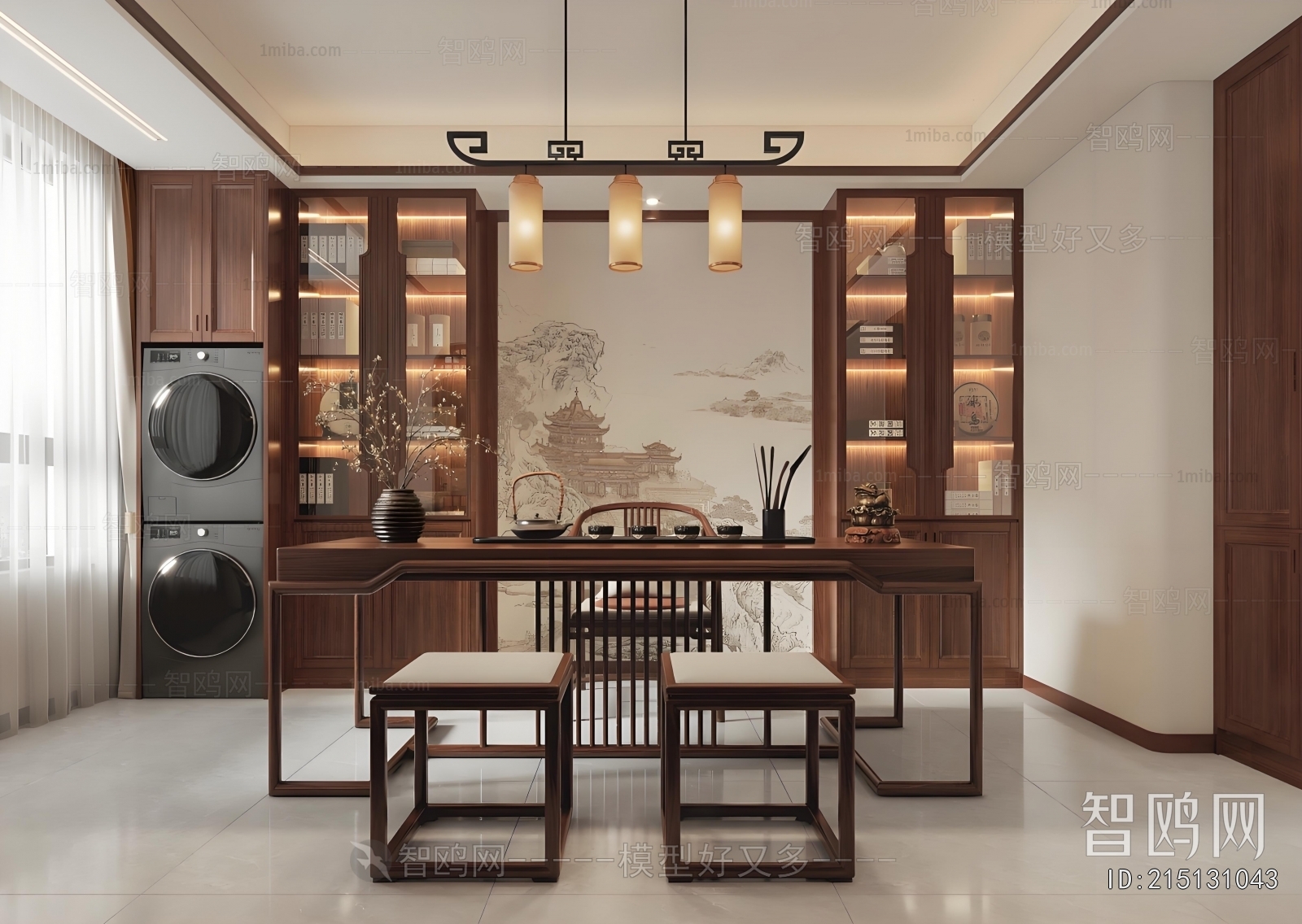 New Chinese Style A Living Room