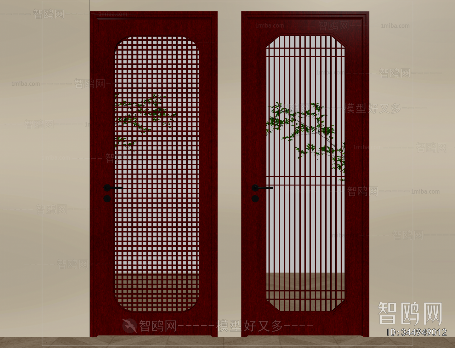 New Chinese Style Single Door