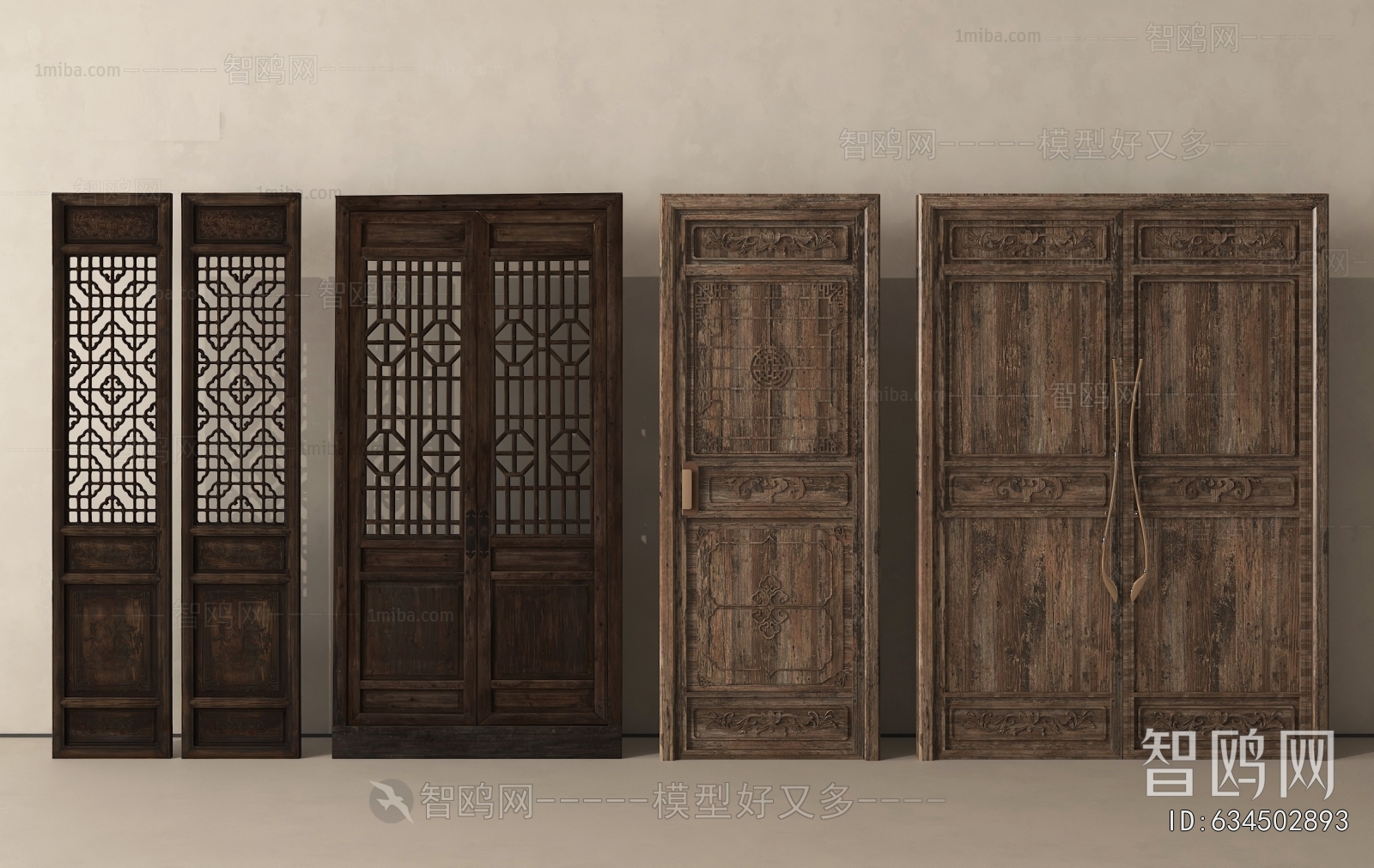 New Chinese Style Double Door