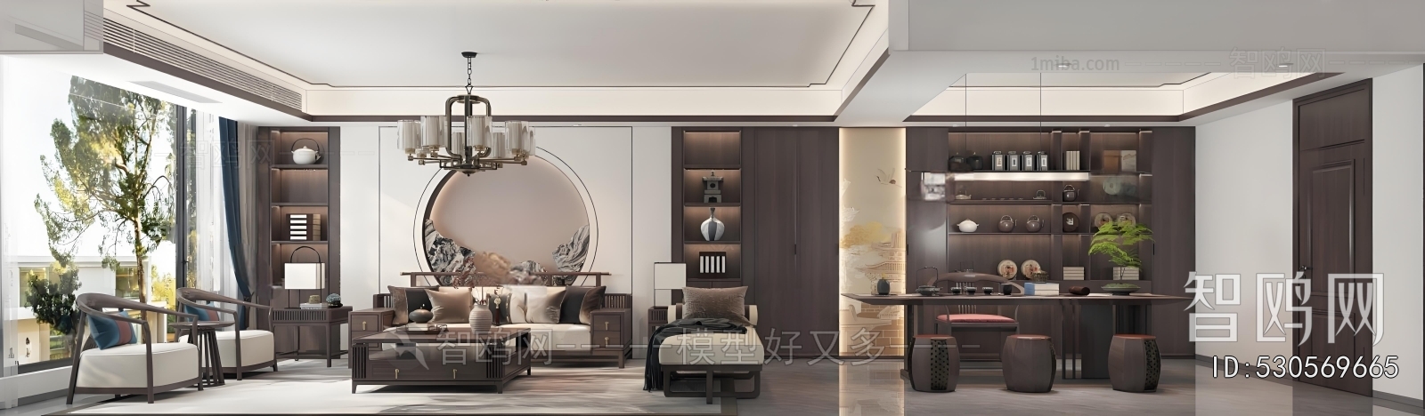 New Chinese Style A Living Room