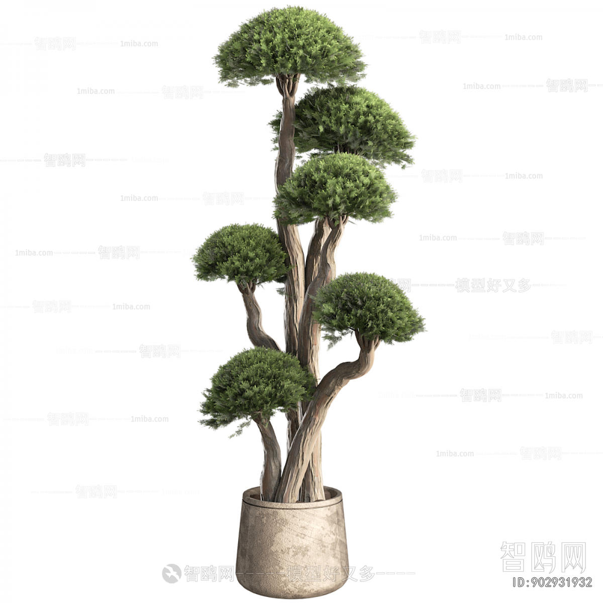 Modern Ground Green Plant Potted Plants