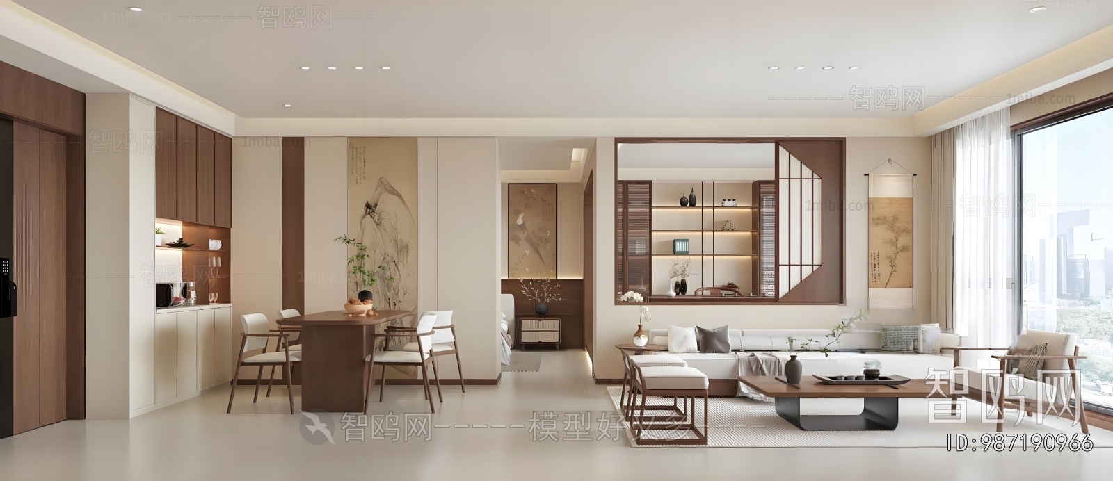 New Chinese Style A Living Room