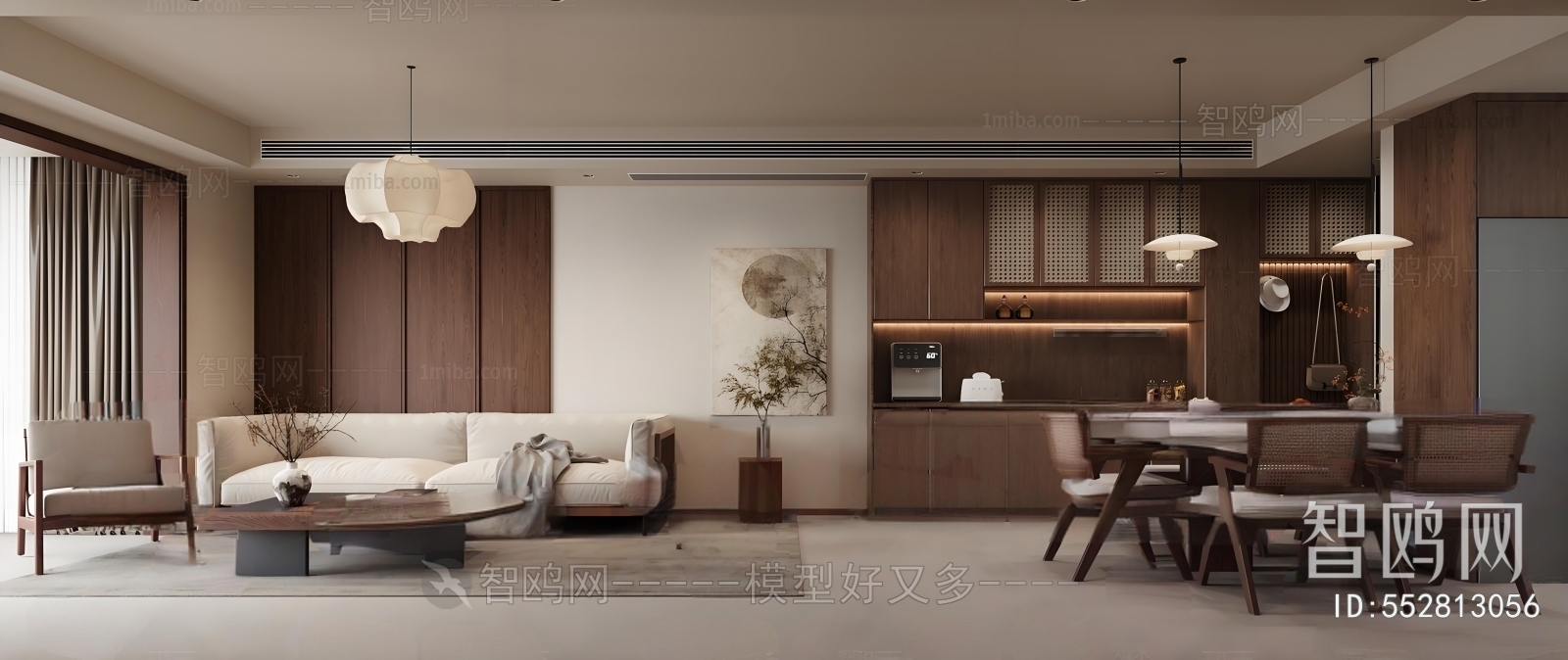 New Chinese Style A Living Room