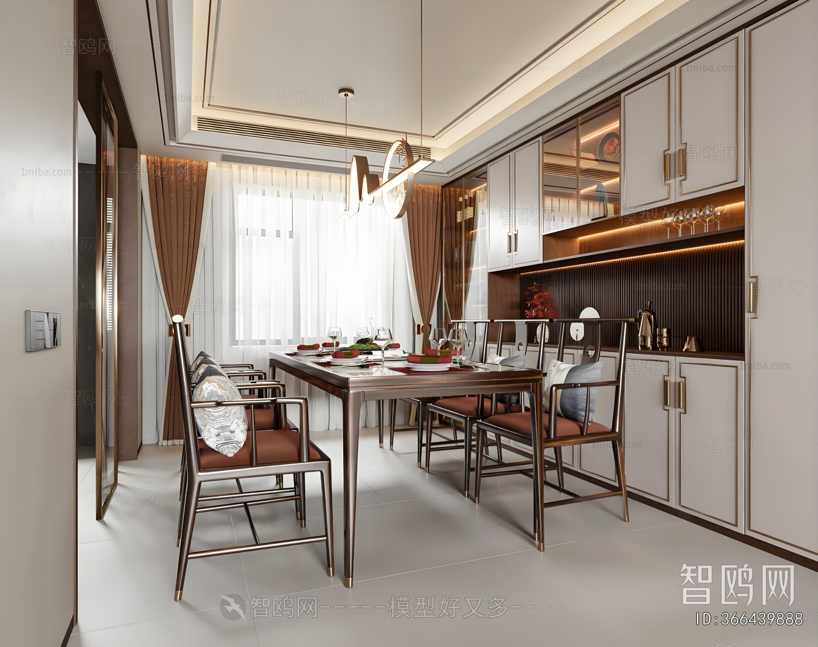 New Chinese Style Dining Room