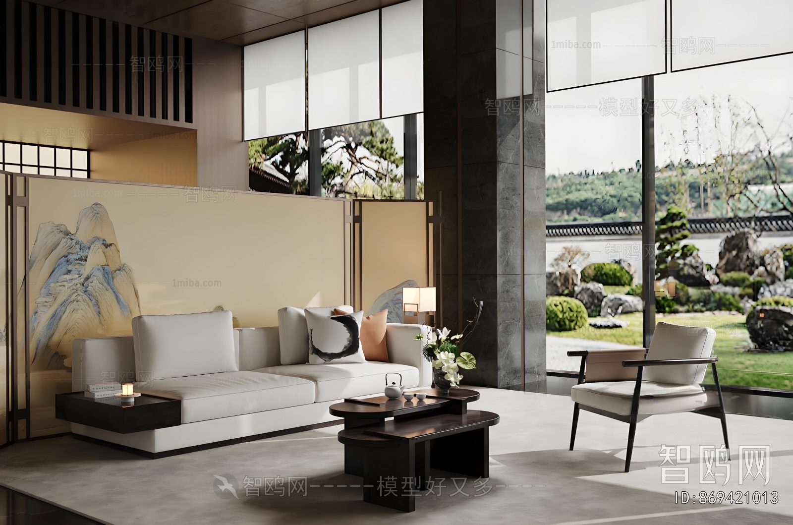 New Chinese Style A Living Room