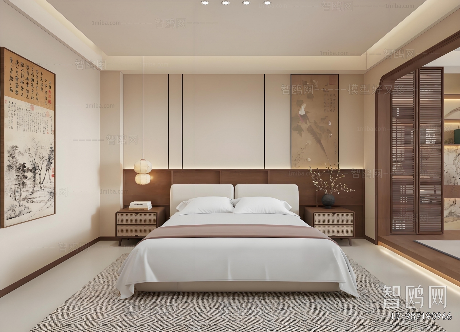 New Chinese Style A Living Room