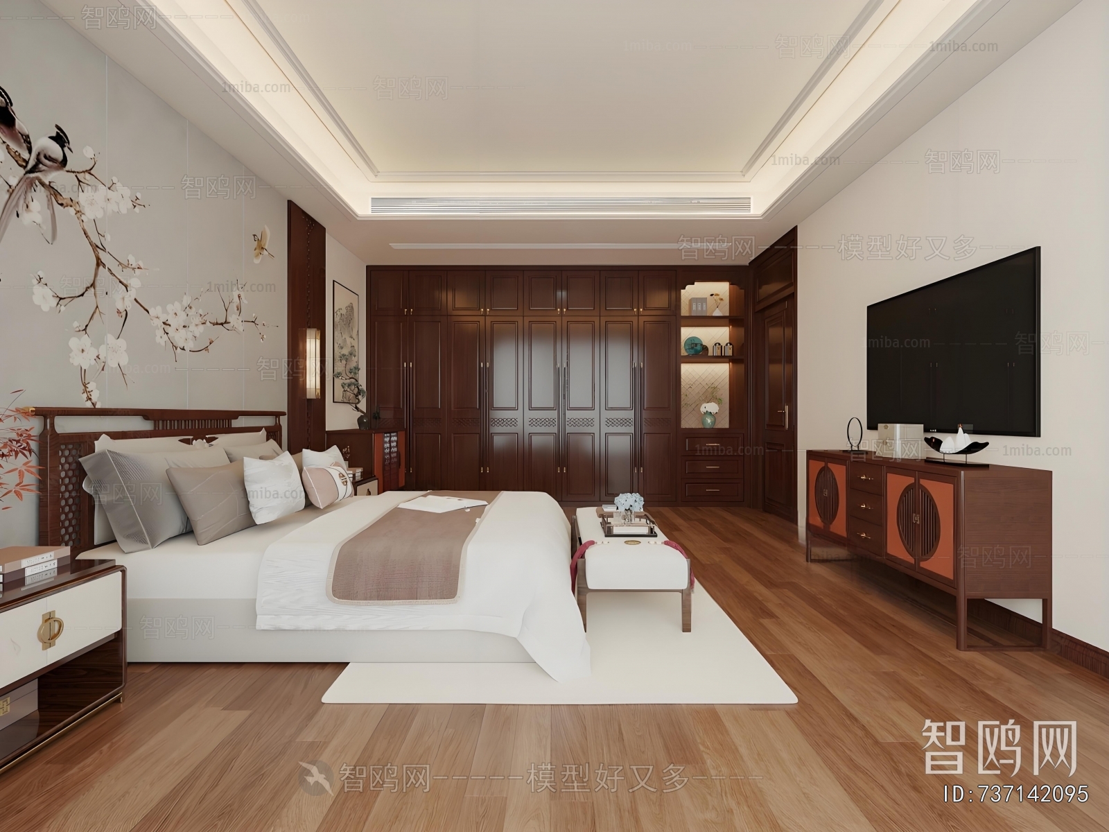 New Chinese Style Bedroom